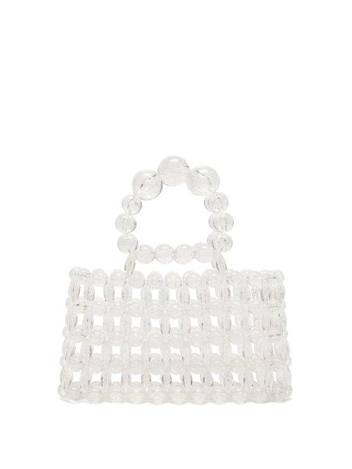 Matchesfashion.com Cult Gaia - Cora Top Handle Beaded Acrylic Bag - Womens - Clear