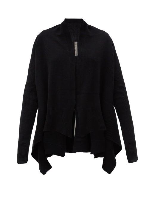 Matchesfashion.com Rick Owens - Wrap-around Cashmere-blend Cardigan - Womens - Black