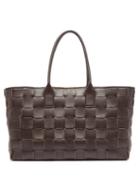 Matchesfashion.com Bottega Veneta - Maxi Intrecciato Leather Tote Bag - Womens - Brown