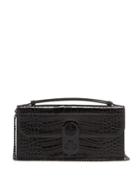 Matchesfashion.com Christian Louboutin - Elisa Crocodile-effect Leather Baguette Bag - Womens - Black