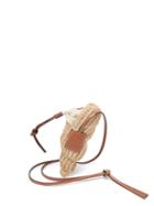 Ladies Bags Loewe Paula's Ibiza - Tulip Mini Shell Leather And Raffia Cross-body Bag - Womens - Beige