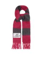 Marni - Fringed Striped Knitted Scarf - Mens - Green Multi
