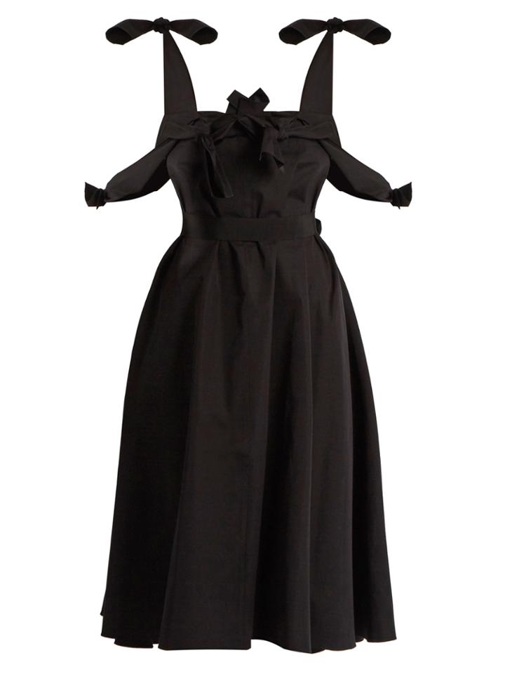 Maison Rabih Kayrouz Tie-waist Cotton-poplin Dress