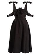 Maison Rabih Kayrouz Tie-waist Cotton-poplin Dress