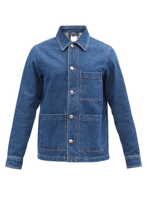 A.p.c. - Nathanael Patch-pocket Denim Jacket - Mens - Blue