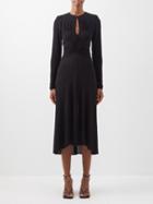 Isabel Marant - Jinelima Cutout Ruched-jersey Midi Dress - Womens - Black