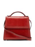 Matchesfashion.com Hunting Season - Top Handle Small Lizard Skin Bag - Womens - Dark Red