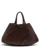 Matchesfashion.com Dragon Diffusion - Santa Croce Small Woven Leather Basket Bag - Womens - Dark Brown