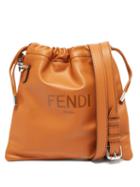 Matchesfashion.com Fendi - Sacchetto Mini Logo-print Leather Bag - Mens - Tan