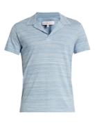 Orlebar Brown Felix Fine-striped Cotton Polo Shirt