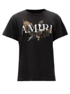 Matchesfashion.com Amiri - Eagle-print Cotton-jersey T-shirt - Mens - Black