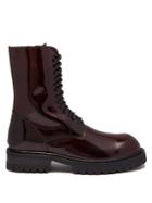 Ann Demeulemeester Polished Leather Ankle Boots