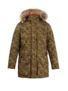 Kanuk Cavale H/m Fur-trimmed Camouflage Down Coat