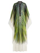 Elie Saab Palm-print Crepe Kaftan