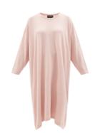 Eskandar - Dip-hem Cashmere Sweater Dress - Womens - Pink