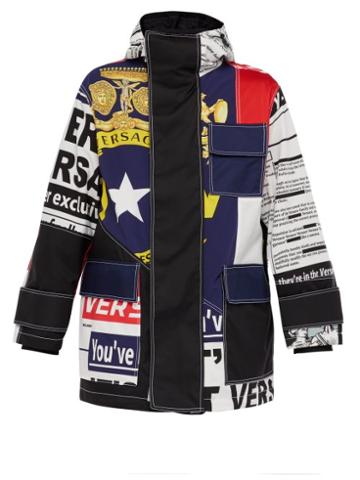 Matchesfashion.com Versace - Bandiera And Tabloid Print Technical Jacket - Mens - Multi