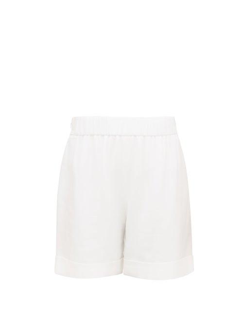 Matchesfashion.com Odyssee - Benson High-rise Twill Shorts - Womens - White