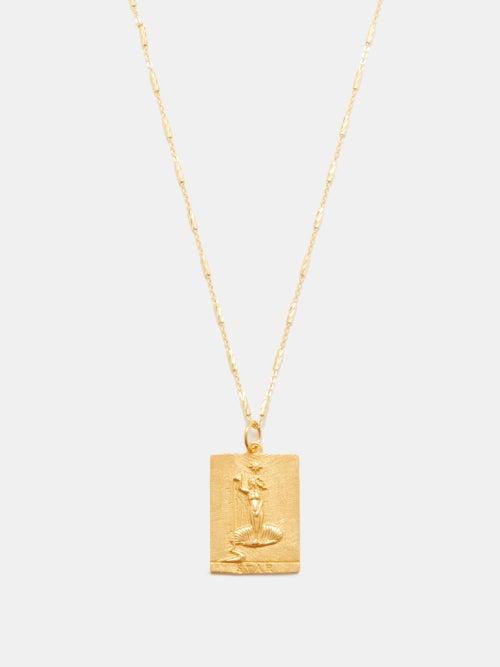 Hermina Athens - The Star Tarot-pendant Gold-plated Necklace - Womens - Yellow Gold