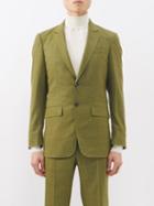 Gabriela Hearst - Irving Single-breasted Wool-blend Suit Jacket - Mens - Green