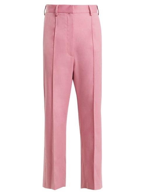 Matchesfashion.com Mm6 Maison Margiela - Crepe Trousers - Womens - Pink