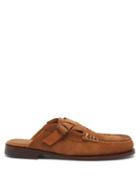 Hereu - Barraca Backless Leather Loafers - Mens - Brown