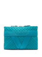 Bottega Veneta - Intrecciato-effect Rubber Pouch - Mens - Blue
