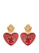 Dolce & Gabbana Crown And Heart-embellished Clip-on Earrings
