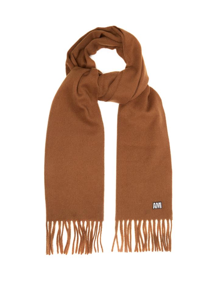 Ami Fringed Wool Scarf