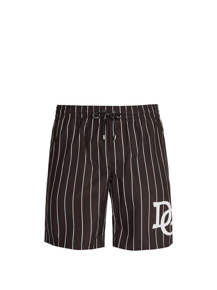 Dolce & Gabbana D & G Varsity Stripe Logo Swim Shorts