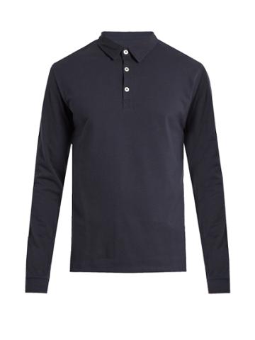 Hamilton And Hare Long-sleeved Cotton Polo Shirt