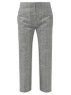 Matchesfashion.com Alexander Mcqueen - Prince Of Wales-check Cropped Trousers - Womens - Grey Multi
