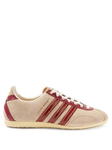 Adidas X Wales Bonner - Japan Three-stripe Suede And Leather Trainers - Womens - Burgundy