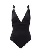 Matchesfashion.com Melissa Odabash - Panarea Ruched Swimsuit - Womens - Black