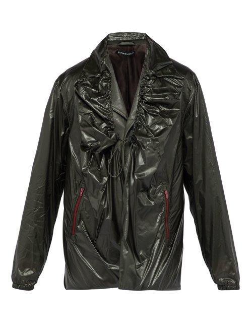 Matchesfashion.com Y/project - Shell Layered Faux Leather Blazer - Mens - Green