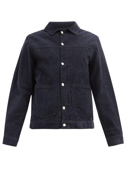 Matchesfashion.com Officine Gnrale - Leo Slip-pocket Cotton-corduroy Jacket - Mens - Navy