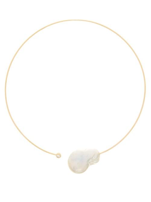 Matchesfashion.com Mizuki - Diamond, Baroque Pearl & Gold Collar Necklace - Womens - Pearl