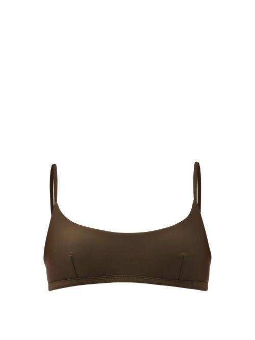 Ladies Beachwear Matteau - The Crop Bikini Top - Womens - Dark Green