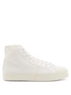 Matchesfashion.com Primury - Divid Hi Recycled-cotton Canvas Trainers - Mens - White
