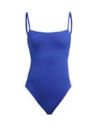 Matchesfashion.com Eres - Duni Square Neck Swimsuit - Womens - Blue