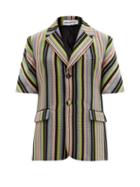 Ladies Rtw Kenneth Ize - Single-breasted Striped Aso-oke Jacket - Womens - Multi