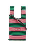 Lastframe - Market Small Striped Ribbed-knit Tote Bag - Womens - Green Multi