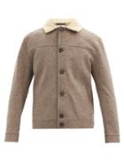 Matchesfashion.com Oliver Spencer - Buffalo Shearling-collar Wool Jacket - Mens - Beige
