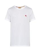 Matchesfashion.com Burberry - Logo Embroidered Crew Neck Cotton T Shirt - Mens - White