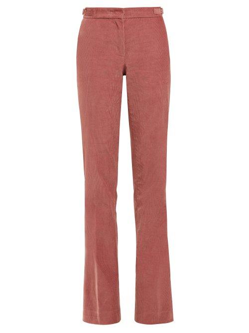 Matchesfashion.com Gabriela Hearst - Briggs High Rise Corduroy Trousers - Womens - Pink
