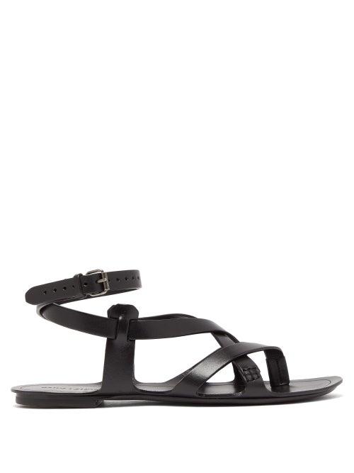 Matchesfashion.com Saint Laurent - Culver Leather Sandals - Mens - Black