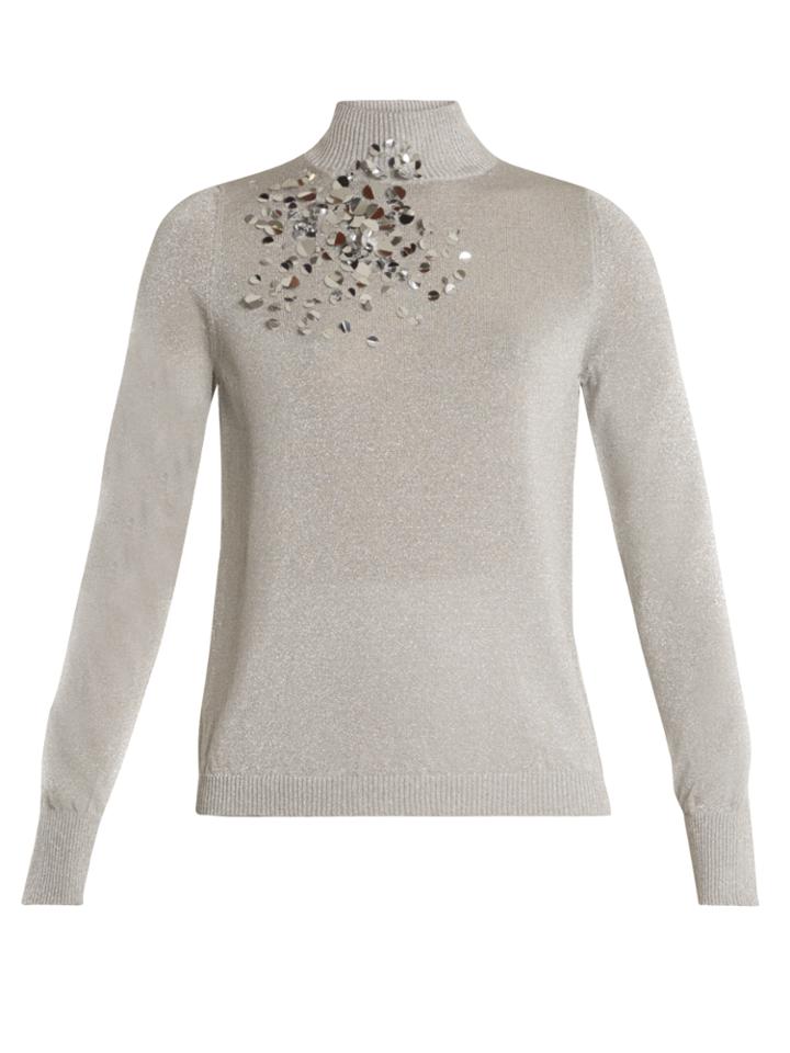 Delpozo Embellished High-neck Sweater