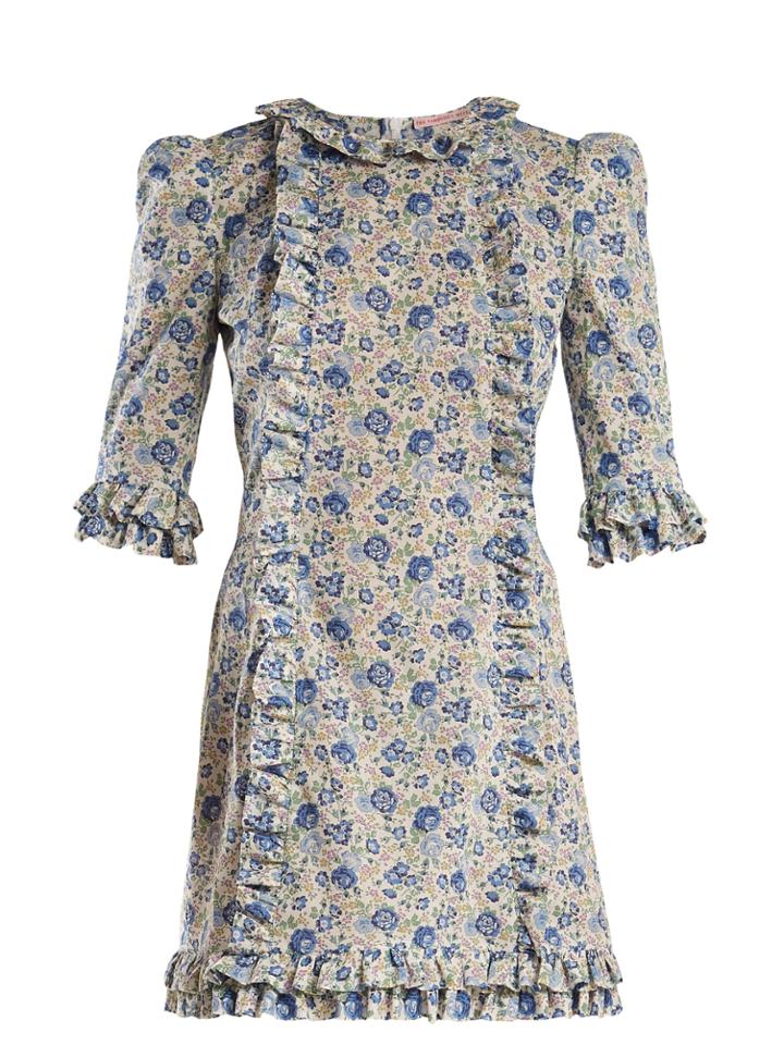 The Vampire's Wife Cate Flora-print Cotton Mini Dress