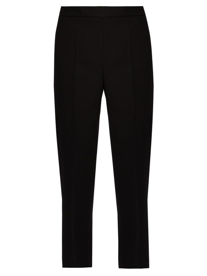 Calvin Klein Collection Jeno Wool And Silk-blend Cropped Trousers