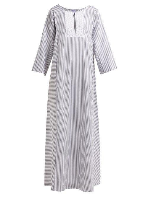 Matchesfashion.com Thierry Colson - Talitha Striped Kaftan - Womens - Grey Stripe