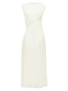 Matchesfashion.com The Row - Yokoto Gathered Crepe Maxi Dress - Womens - Ivory